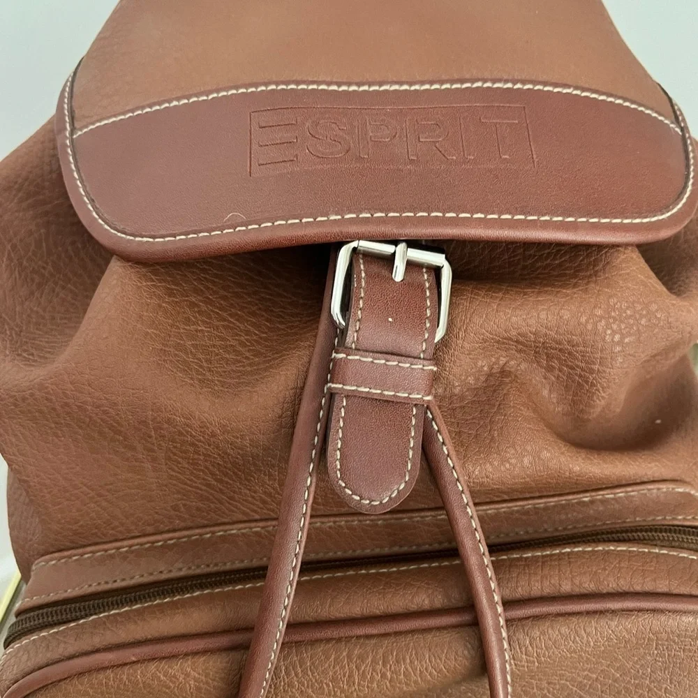Esprit Brown Leather Backpack